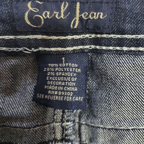Earl jeans slim Fit Sz 1 Junior Dark Wash Like New - Picture 6 of 14